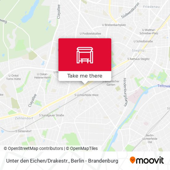 Unter den Eichen/Drakestr. map