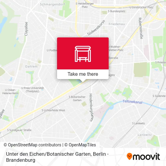Карта Unter den Eichen / Botanischer Garten