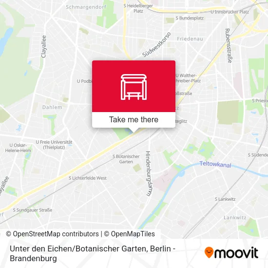 Карта Unter den Eichen / Botanischer Garten