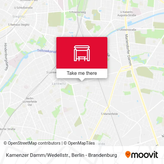 Карта Kamenzer Damm/Wedellstr.