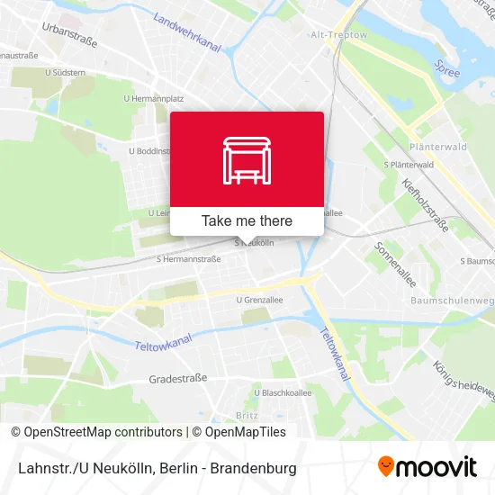 Карта Lahnstr./U Neukölln