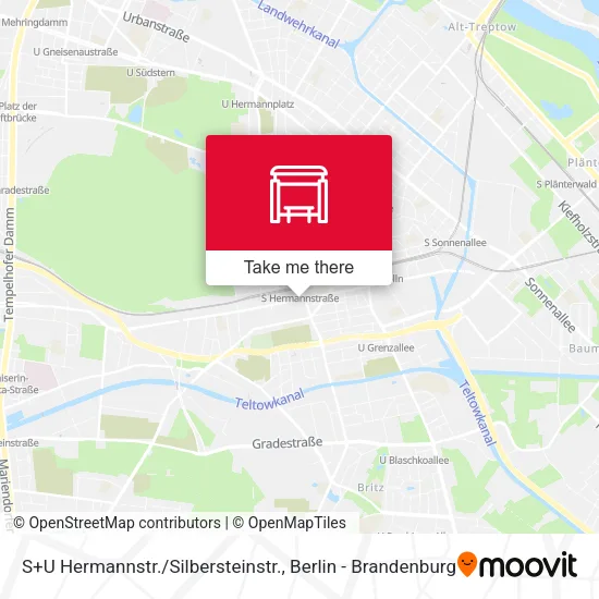 Карта S+U Hermannstr. / Silbersteinstr.