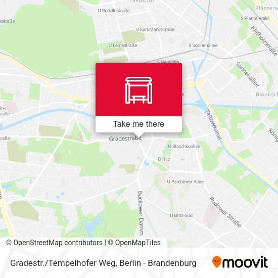 Карта Gradestr./Tempelhofer Weg
