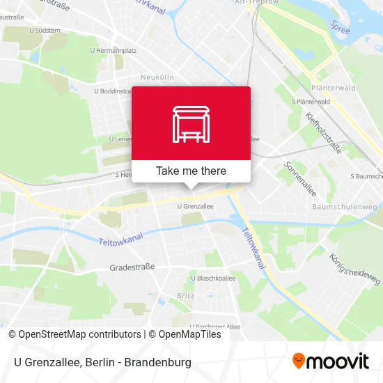 U Grenzallee map