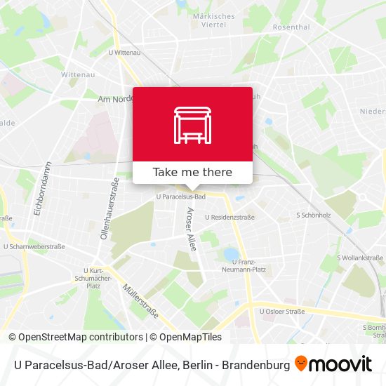 U Paracelsus-Bad/Aroser Allee map