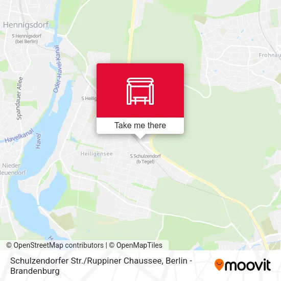 Карта Schulzendorfer Str. / Ruppiner Chaussee