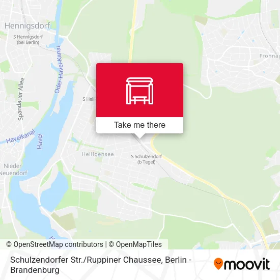 Карта Schulzendorfer Str. / Ruppiner Chaussee