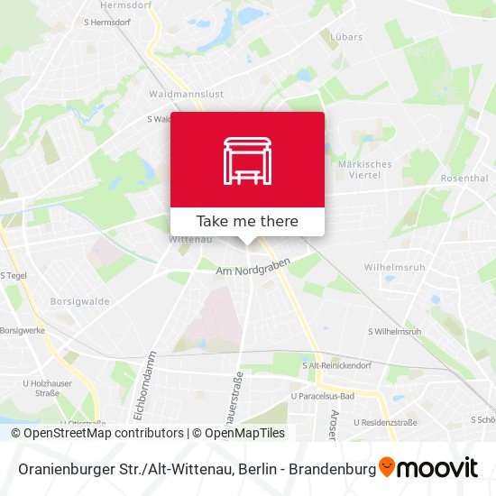 Карта Oranienburger Str. / Alt-Wittenau