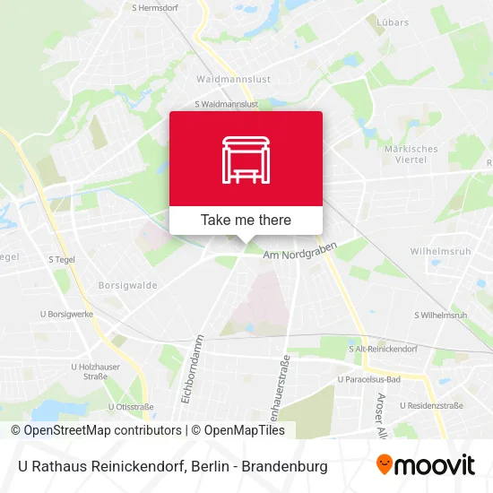 Карта U Rathaus Reinickendorf