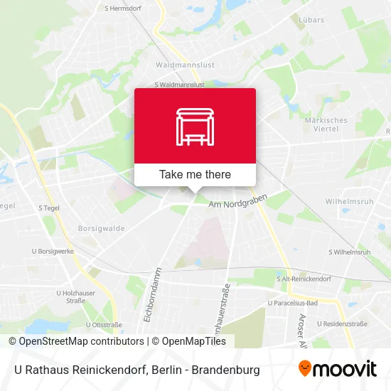 Карта U Rathaus Reinickendorf