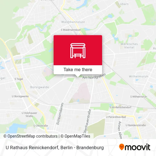 Карта U Rathaus Reinickendorf