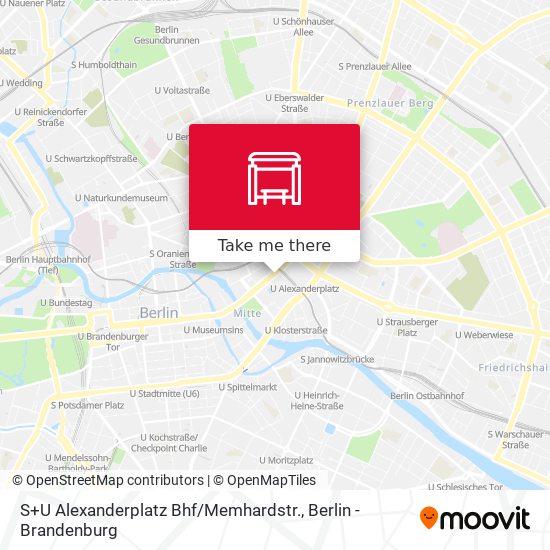 Карта S+U Alexanderplatz Bhf / Memhardstr.