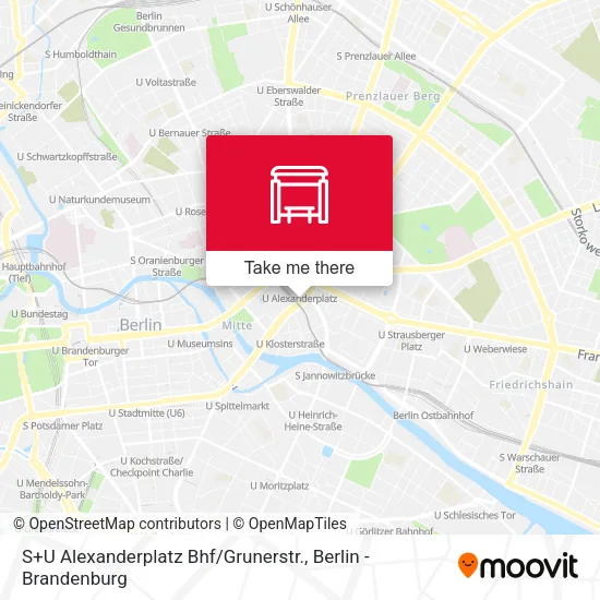Карта S+U Alexanderplatz Bhf / Grunerstr.