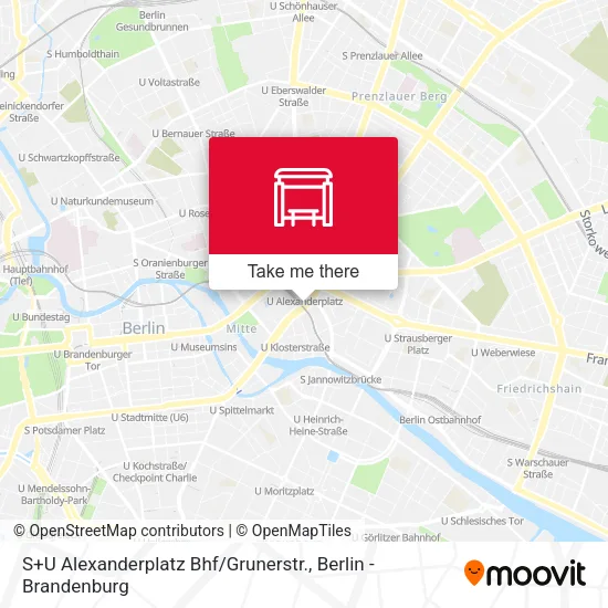 Карта S+U Alexanderplatz Bhf / Grunerstr.