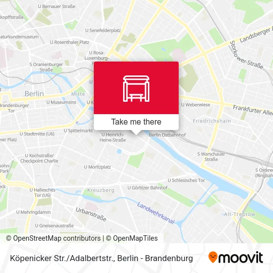 Карта Köpenicker Str./Adalbertstr.