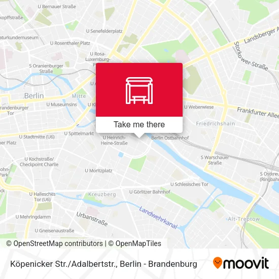 Карта Köpenicker Str./Adalbertstr.