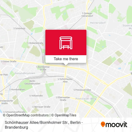 Карта Schönhauser Allee / Bornholmer Str.