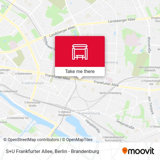 Карта S+U Frankfurter Allee