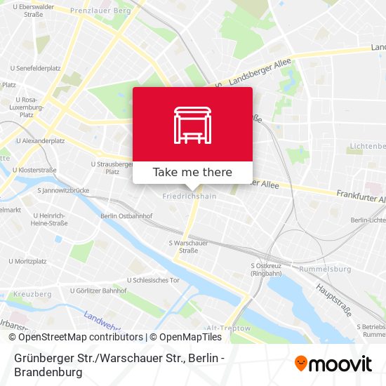 Grünberger Str. / Warschauer Str. map