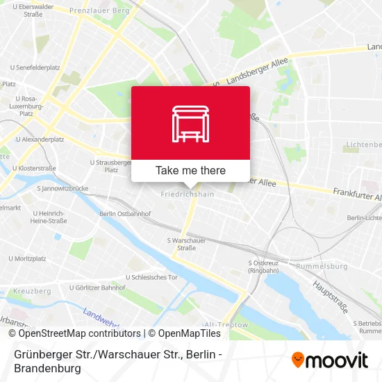 Grünberger Str. / Warschauer Str. map