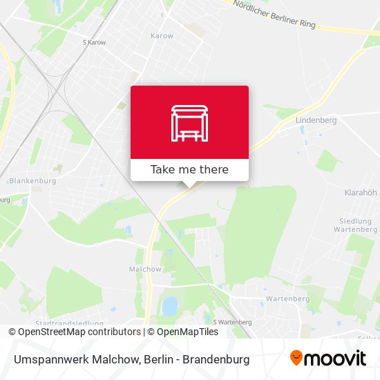 Umspannwerk Malchow map