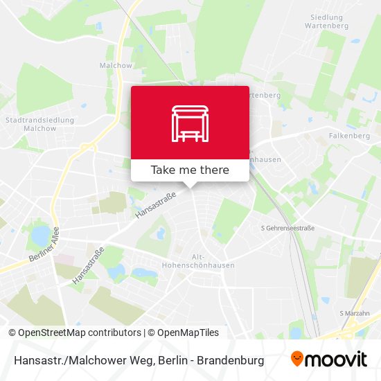 Hansastr./Malchower Weg map