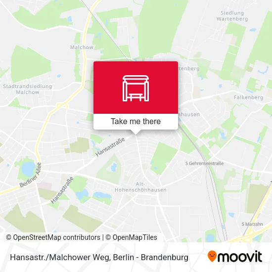 Карта Hansastr./Malchower Weg