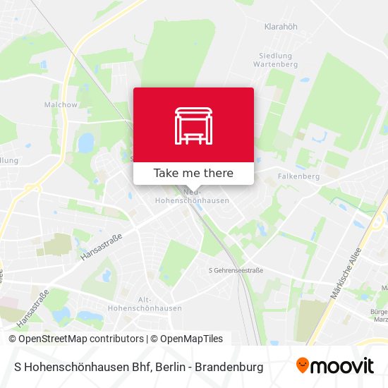 S Hohenschönhausen Bhf map