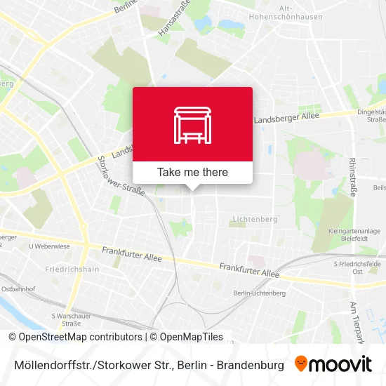 Карта Möllendorffstr./Storkower Str.