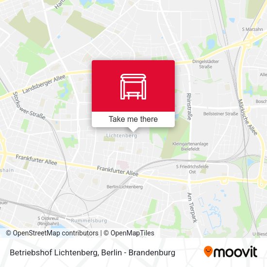 Betriebshof Lichtenberg map