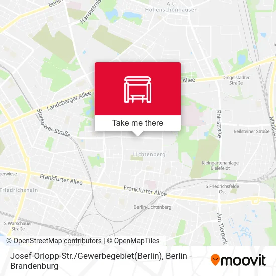 Josef-Orlopp-Str. / Gewerbegebiet(Berlin) map