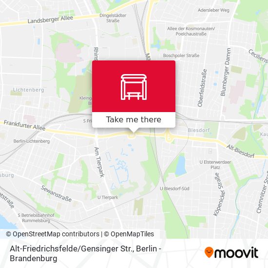 Alt-Friedrichsfelde / Gensinger Str. map