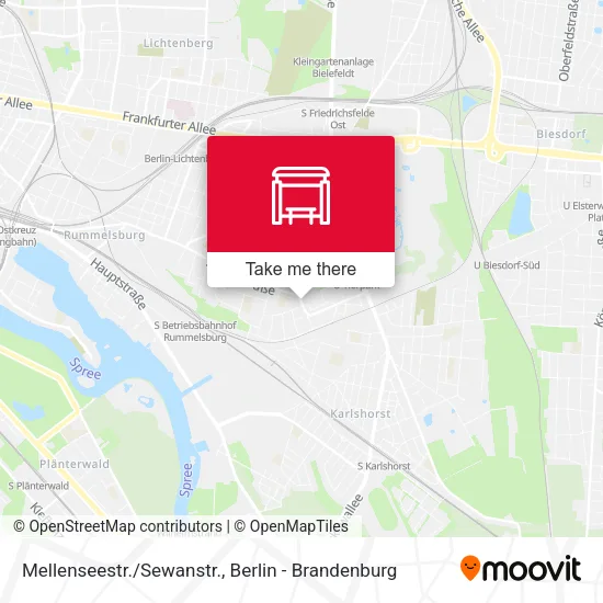 Карта Mellenseestr./Sewanstr.