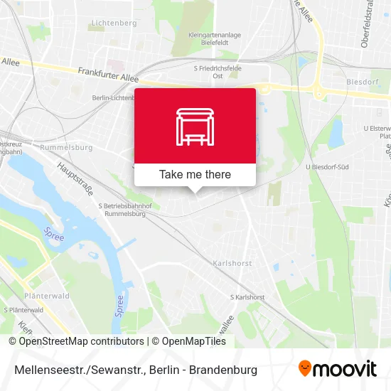 Карта Mellenseestr./Sewanstr.