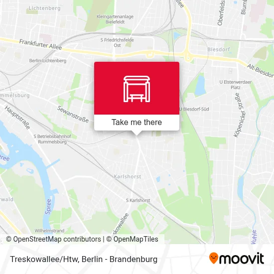 Treskowallee/Htw map