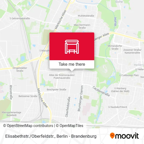 Карта Elisabethstr./Oberfeldstr.