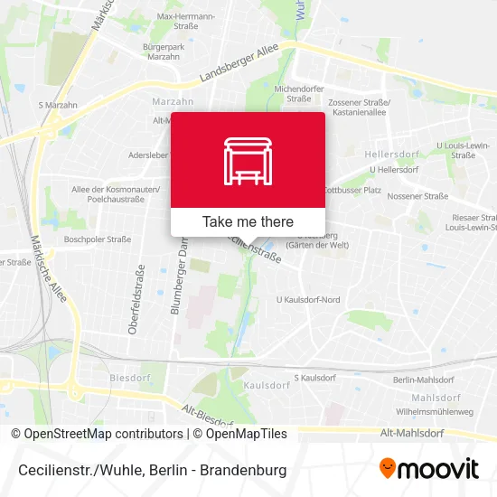 Карта Cecilienstr./Wuhle