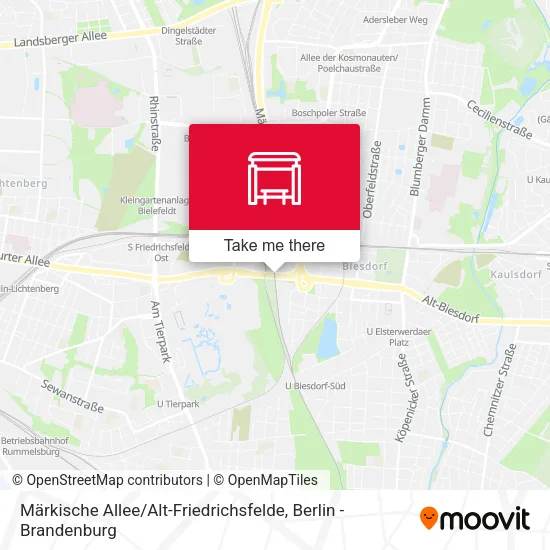 Карта Märkische Allee / Alt-Friedrichsfelde