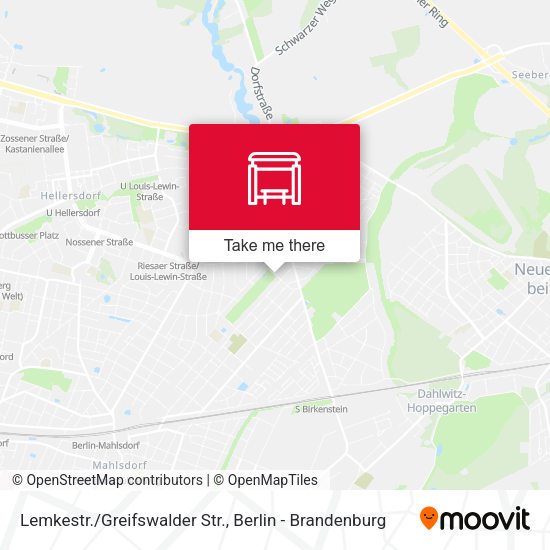 Карта Lemkestr./Greifswalder Str.