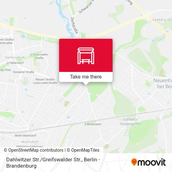 Карта Dahlwitzer Str. / Greifswalder Str.