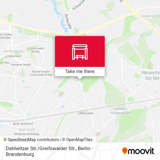 Карта Dahlwitzer Str. / Greifswalder Str.