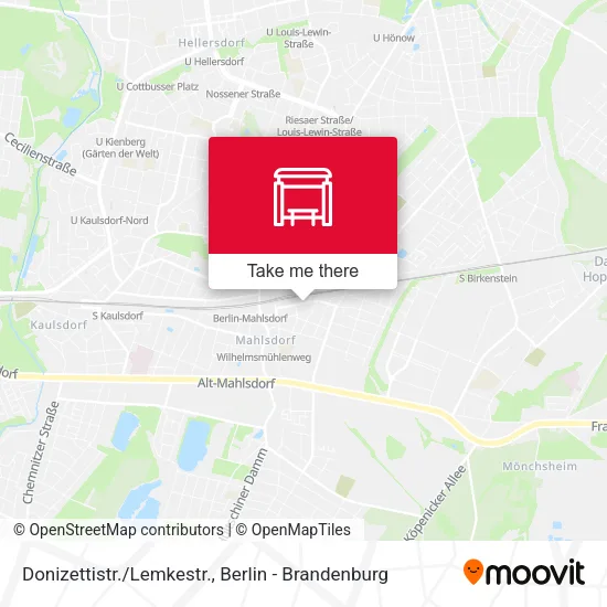 Карта Donizettistr./Lemkestr.