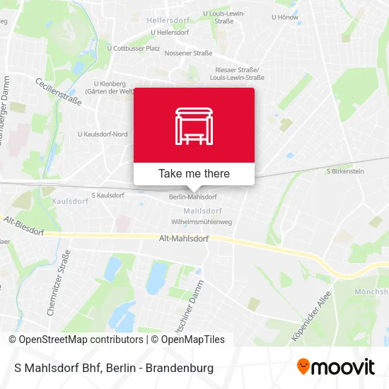 Карта S Mahlsdorf Bhf