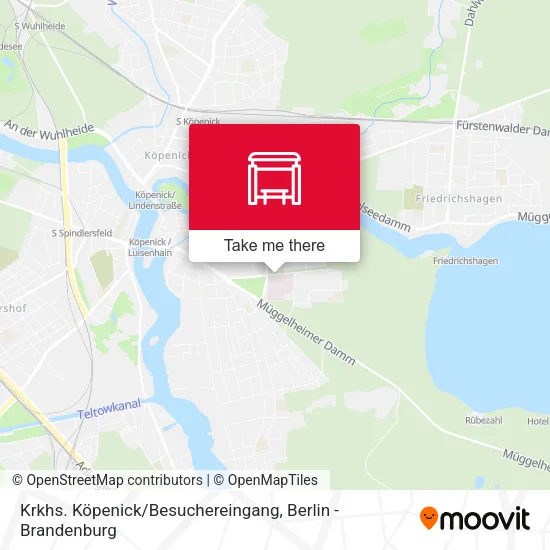 Карта Krkhs. Köpenick / Besuchereingang