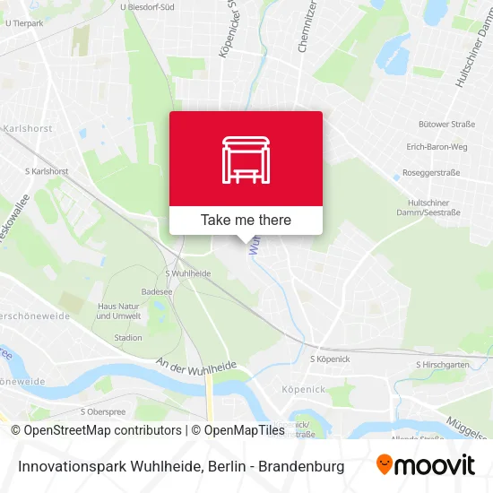 Карта Innovationspark Wuhlheide