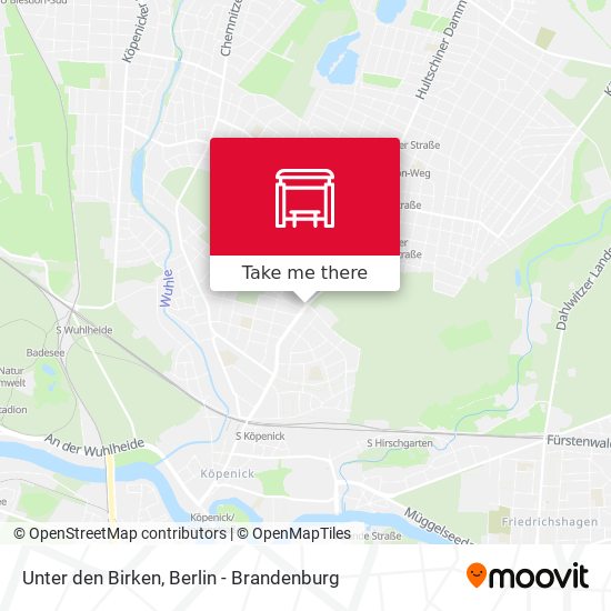 Unter den Birken map