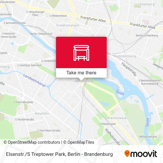 Карта Elsenstr./S Treptower Park