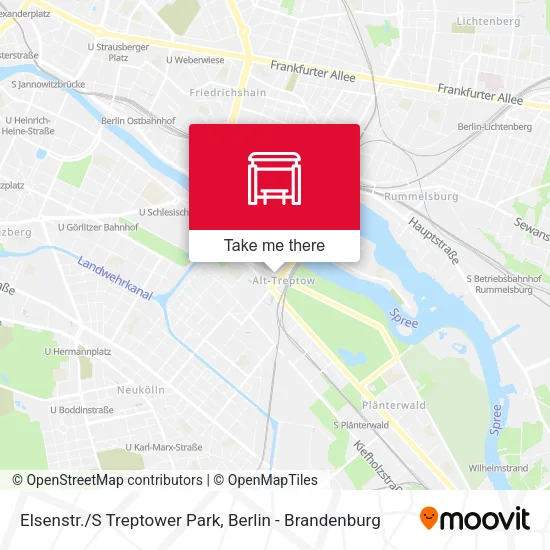 Карта Elsenstr./S Treptower Park