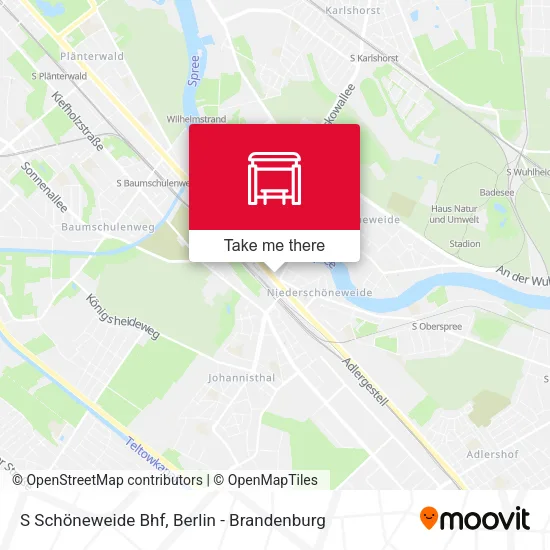 Карта S Schöneweide Bhf