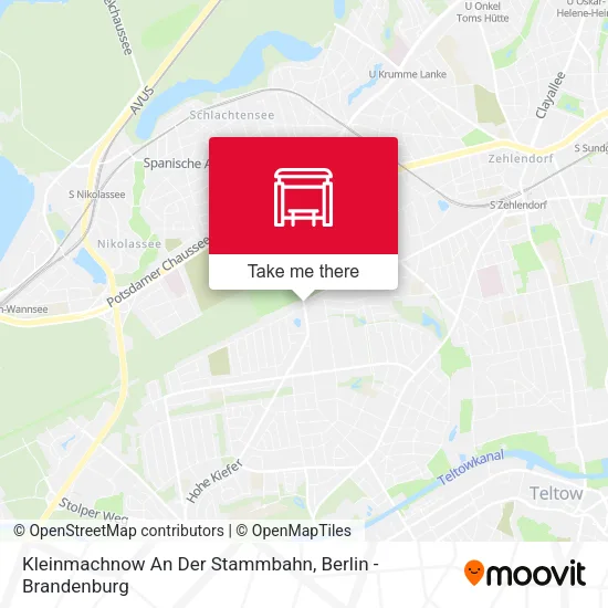 Карта Kleinmachnow An Der Stammbahn